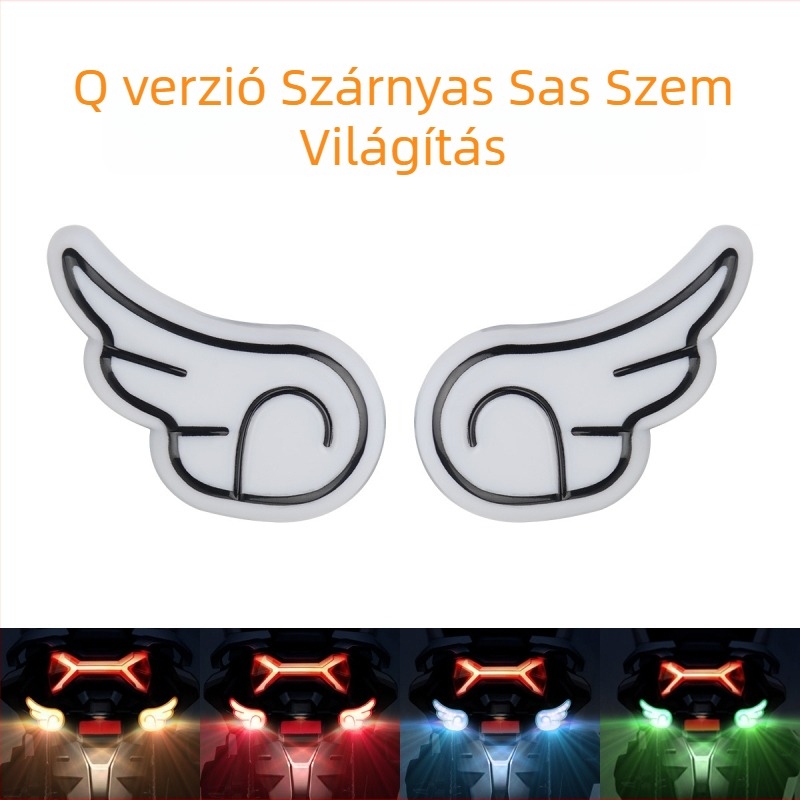 Motorkerékpár DRL163 szárnyas sas szem világítás (12V, műanyag)