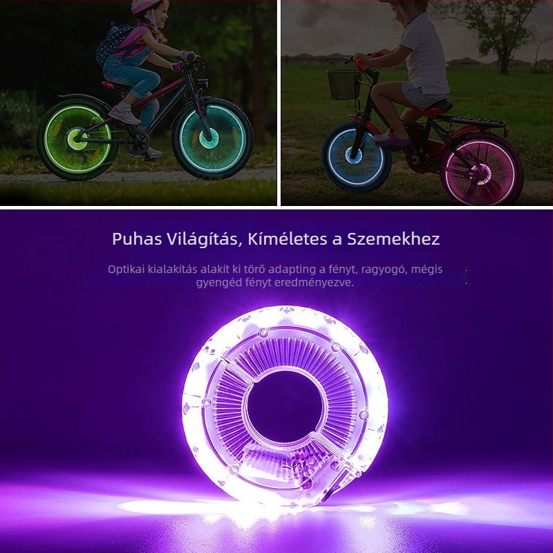 A13 Flower Drum Lamp – Gyermek kerékvilágítás, villogó éjszakai vezetés kiegészítő