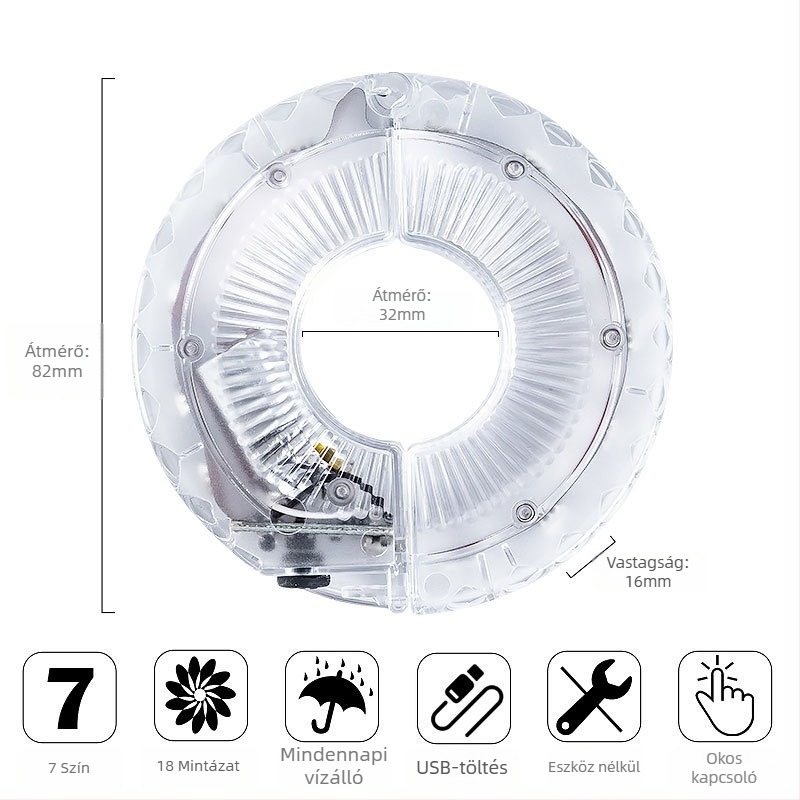 A13 Flower Drum Lamp – Gyermek kerékvilágítás, villogó éjszakai vezetés kiegészítő