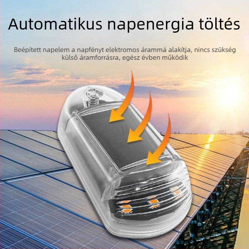 LED napelemes tetővilágítás teherautókhoz és pickupokhoz – vezeték nélküli, villogó és pilótalámpa, modell warning020, 12V, PVC, univerzális kompatibilitás, testreszabható