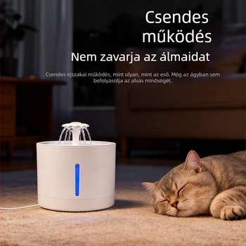 YOMI Okos kisállat vízforrás macskáknak és kutyáknak — Automatikus szűrés és keringés, Funkció a kiszáradás ellen, Levehető kialakítás, Nagy kapacitás