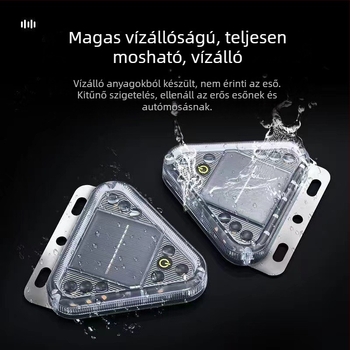 Napelemes figyelmeztető fény – hátsó ütközés elkerülése, teherautó hátsó villogó, mágneses rögzítés, vezetékek nélkül – ABS, 0,4V, Cloud Eyes, Hengjiao 675456734419, minden modellhez