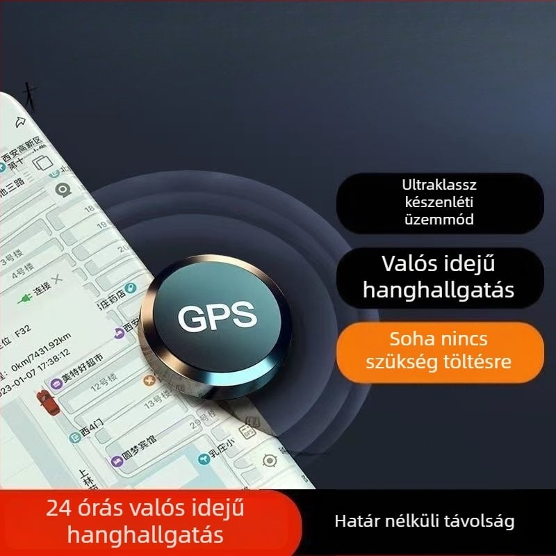 Vezeték nélküli autónyomkövető eszköz antifurt funkcióval és távoli hangrögzítéssel