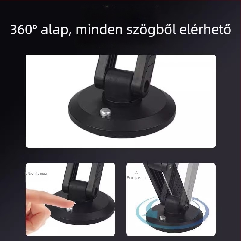 Autótelefon tartó a műszerfalon mágneses rögzítéssel és összecsukható kivitelben — universal, ragasztásos szerelés