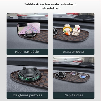 Autó középkonzol anti-slip párna, PVC anyag, 3-in-1 parkolási szám-tartó, márka Oral
