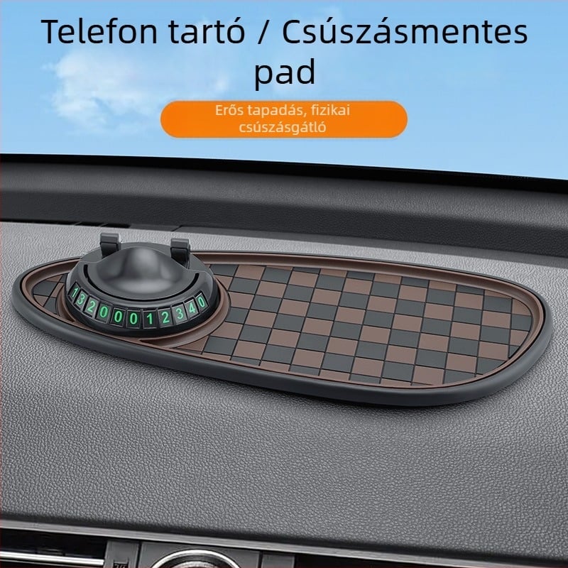 Autó középkonzol anti-slip párna, PVC anyag, 3-in-1 parkolási szám-tartó, márka Oral