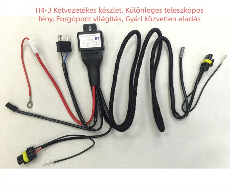 H4 xenon világítási vezeték-köteg teleszkópos vonalvezetéssel, 12V, 35W, élettartam 3200h