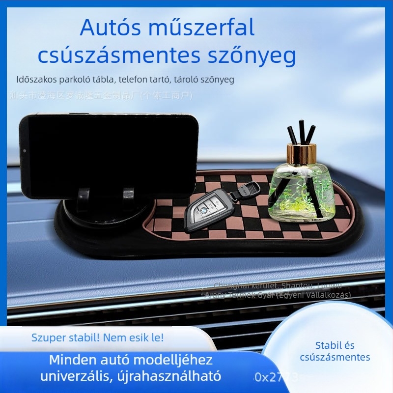 Autós telefon-tartó csúszásmentes párnával — PVC, modell K88, testreszabás elérhető, határokon átívelő export elérhető