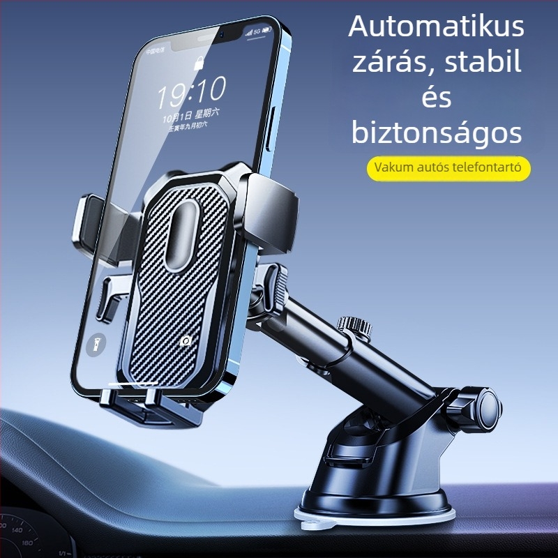 Autótelefon-tartó szívófejjel a műszerfalon (ABS+PC)