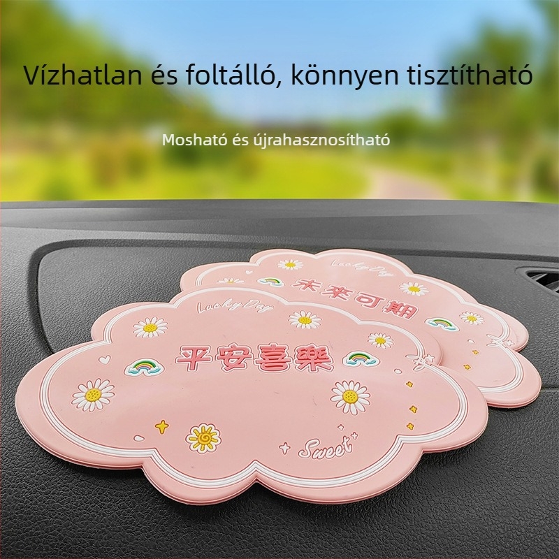 Friss, minimalist autós műszerfal csúszásmentes alátét, telefontartó és díszítő ornament