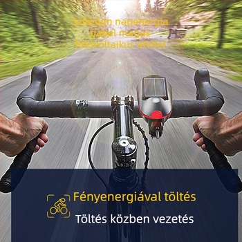 Tourmaline napelemes mountain bike első lámpa csengővel – testreszabható feldolgozás, magáncímkézésre kész