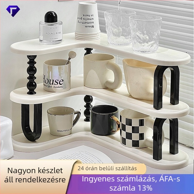 Sinan Kupa Tároló Szervező – 3-szintes Asztali Műanyag Polc