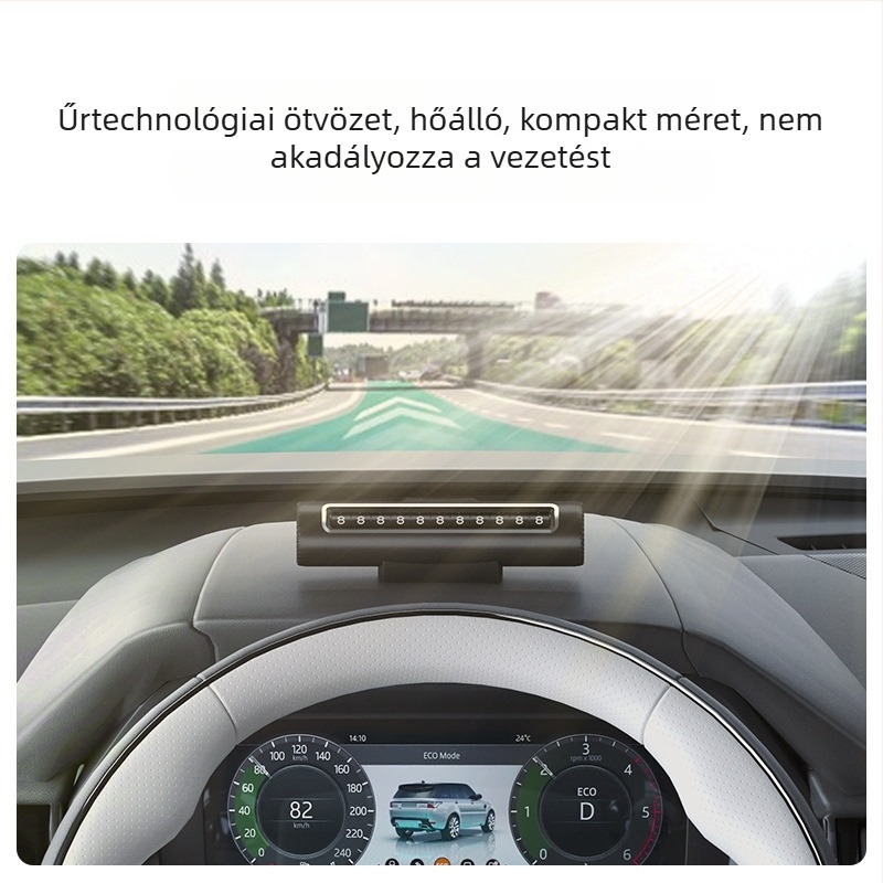2-in-1 parkolási tábla járműre szerelt mozgó telefonszám-táblával, fém kivitel, logó nyomtatás lehetséges
