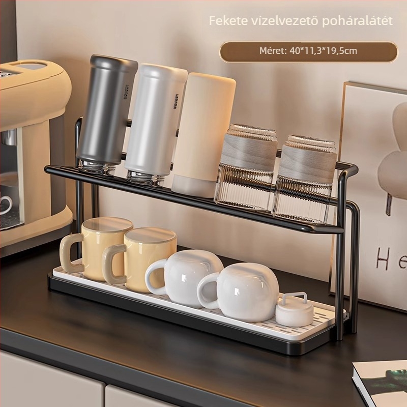 Két szintes pohártartó vasból – padlón álló, modern minimalist stílusú