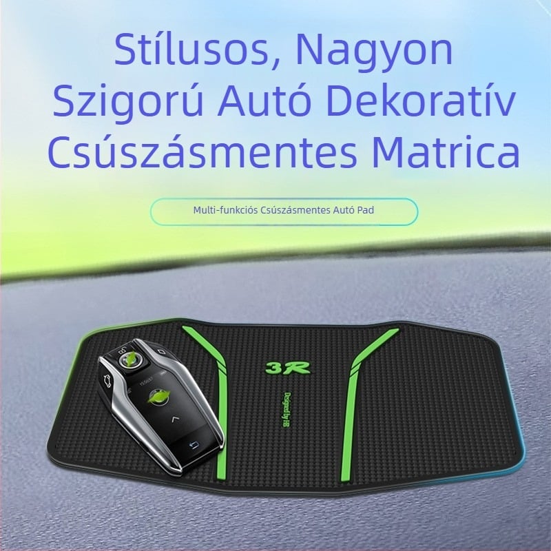 Autó anti-slip matrac a műszerfalra és a központi konzolra; többfunkciós dizájn telefon-tároló rekesszel; PVC anyag; testreszabható feldolgozás; márka Runnan