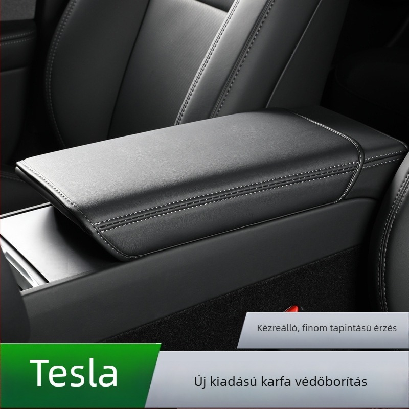 Tesla Model 3/Y Huanxin Edition középső konzolfedél, bőr, védő párnák a könyök részéhez, testreszabás elérhető