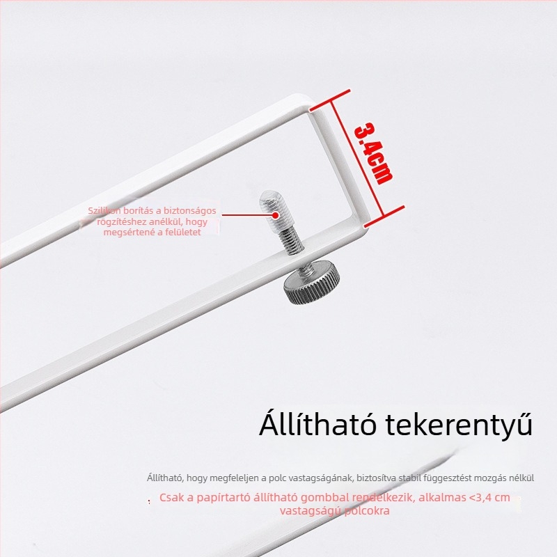 Fali pohártartó, szénacélból, akasztó típusú szerelés, modern és minimalist stílus, többfunkciós konyhához és nappaliba