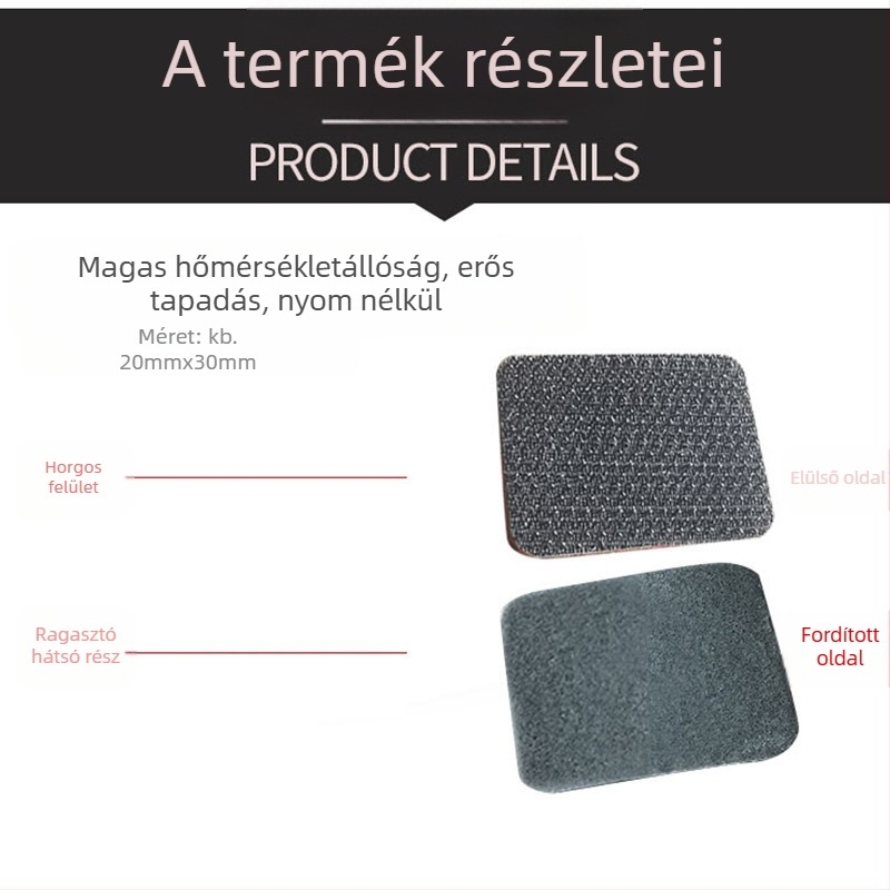 Autódekoráció Velcro-val a műszerfalhoz, csúszásmentes alátét, dupla oldalú Velcro, fényblokkoló