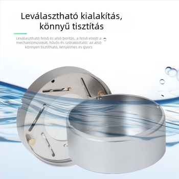 Fém hamutál fedéllel, nyitás-zárás mechanizmussal; dekoratív és tároló funkcióval; logó nyomtatás elérhető