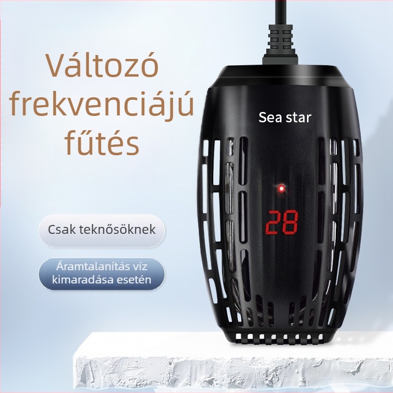 Teknős fűtőrúd, kompakt automata állandó hőmérsékletű fűtőtest teknős- és halak számára, mini fűtőrúd hőmérséklet-szabályozással alacsony vízszinthez