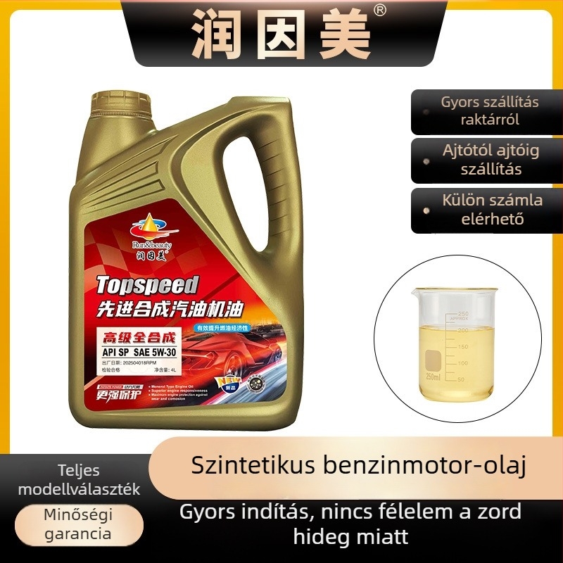 Run Yinmei teljesen szintetikus motorolaj benzinmotorhoz 5W-30 API SL SAE 5W-30