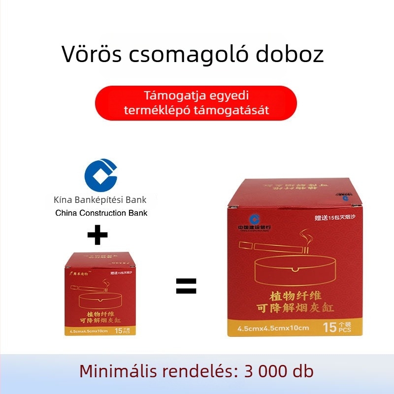 Egyszer használatos műanyag hamutál anti-szóródó kialakítással, logónyomtatás, testreszabható; Daoying; 900 darab/doboz; alkalmas biliárdszobákra, bárokra és autóhasználatra.