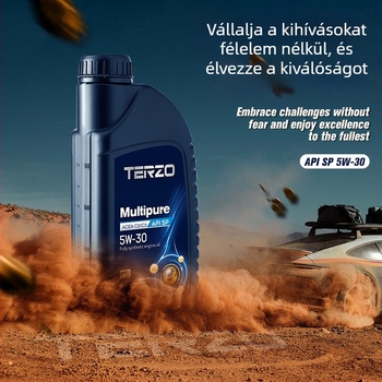 Tazer Duo Pure 5W-30 teljesen szintetikus motorolaj, API SP, C3, benzinmotorhoz