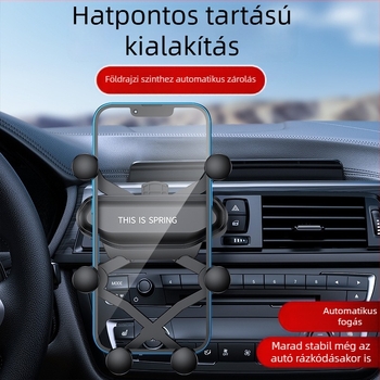 Autós telefon-tartó – aranyos dizájn, gravitációs rögzítés a légkivezető ventilátorhoz, univerzális kompatibilitás