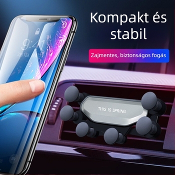 Autós telefon-tartó – aranyos dizájn, gravitációs rögzítés a légkivezető ventilátorhoz, univerzális kompatibilitás