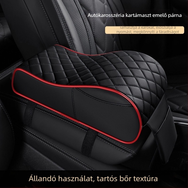 Autó központi kartámasz párna magasság növeléssel, bőr, univerzális kompatibilitás, 400 g, testreszabott feldolgozás
