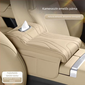 Autó kartámasz emelt párnával — 3 az 1-ben: papírzsebkendő-doboz, védőhüvely és tároló táska • bőr • univerzális kompatibilitás • 400 g • Zhejiang