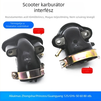 Motorkerékpár karburátor belépőcső csatlakozó Guangyang GY6125 és Haomai 125, 50/60/80/125 modellhez