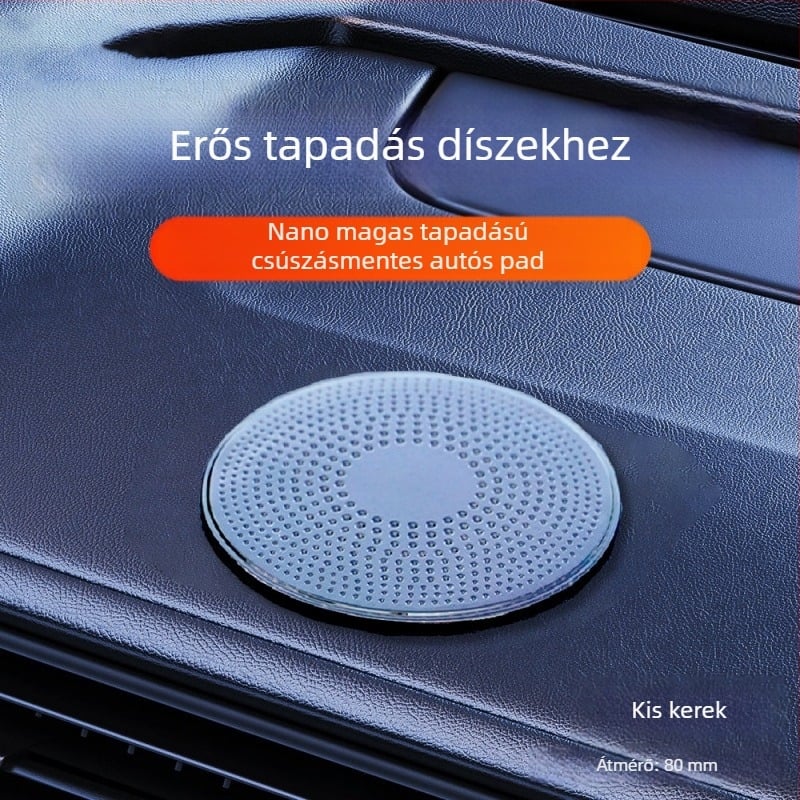 Autó központi műszerfalhoz készült csúszásmentes pad — PU anyag, telefon tartó, ragasztó alátét, magas hőmérséklet-álló