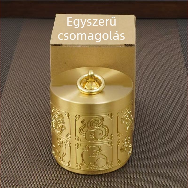 Réz hamutartó fedéllel, faragott részletekkel, modell 985, termékkód F98T69JS7M78T9