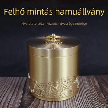 Autós hamutál - fém, Xin Copper márka, modell: hamutál, skulpturális felület, súly 380 g