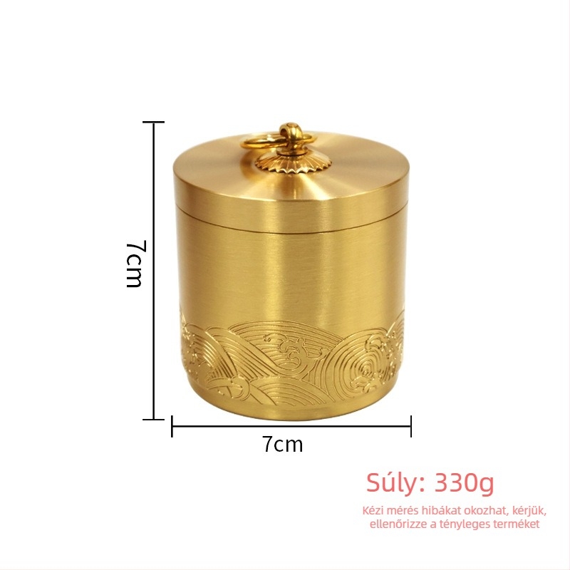 Autós hamutál - fém, Xin Copper márka, modell: hamutál, skulpturális felület, súly 380 g