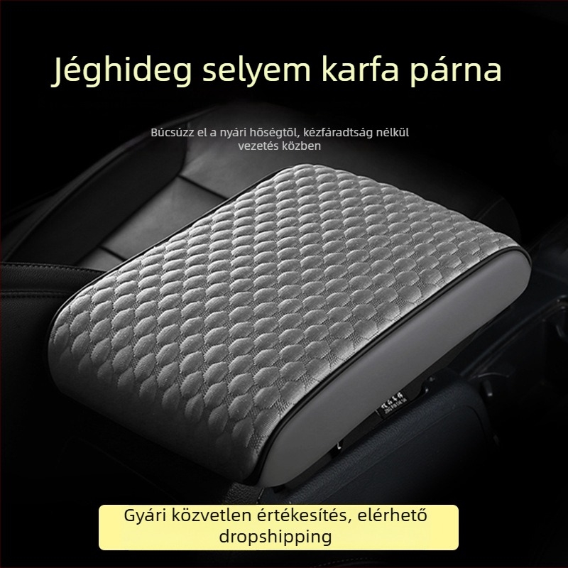 Universal bőr kartámasz párna memóriahabos töltéssel, központi kartámasz párna, 320 g, magáncímkére kész