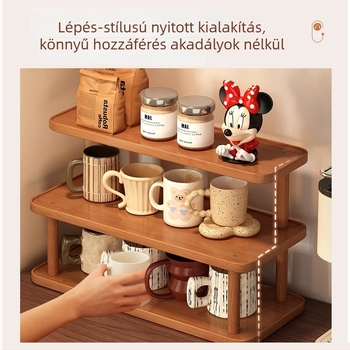 2-szintes asztali pohártartó rendező, Density Board anyagból