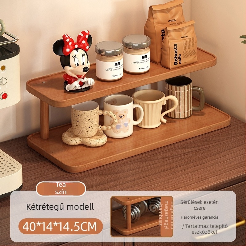 2-szintes asztali pohártartó rendező, Density Board anyagból