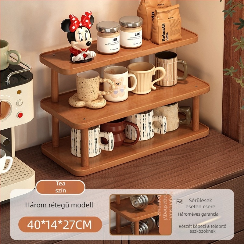 2-szintes asztali pohártartó rendező, Density Board anyagból