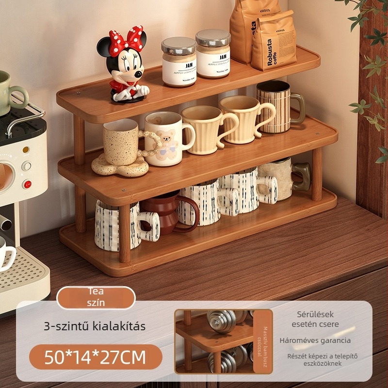 2-szintes asztali pohártartó rendező, Density Board anyagból