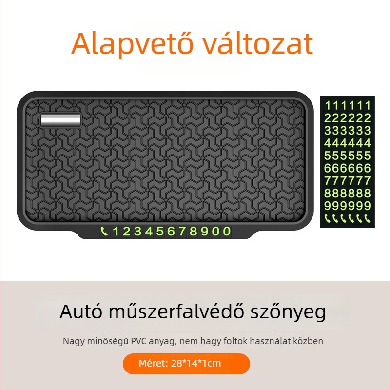 Autóhoz készült csúszásmentes matt a középkonzolhoz — PVC, logónyomtatás és testreszabás