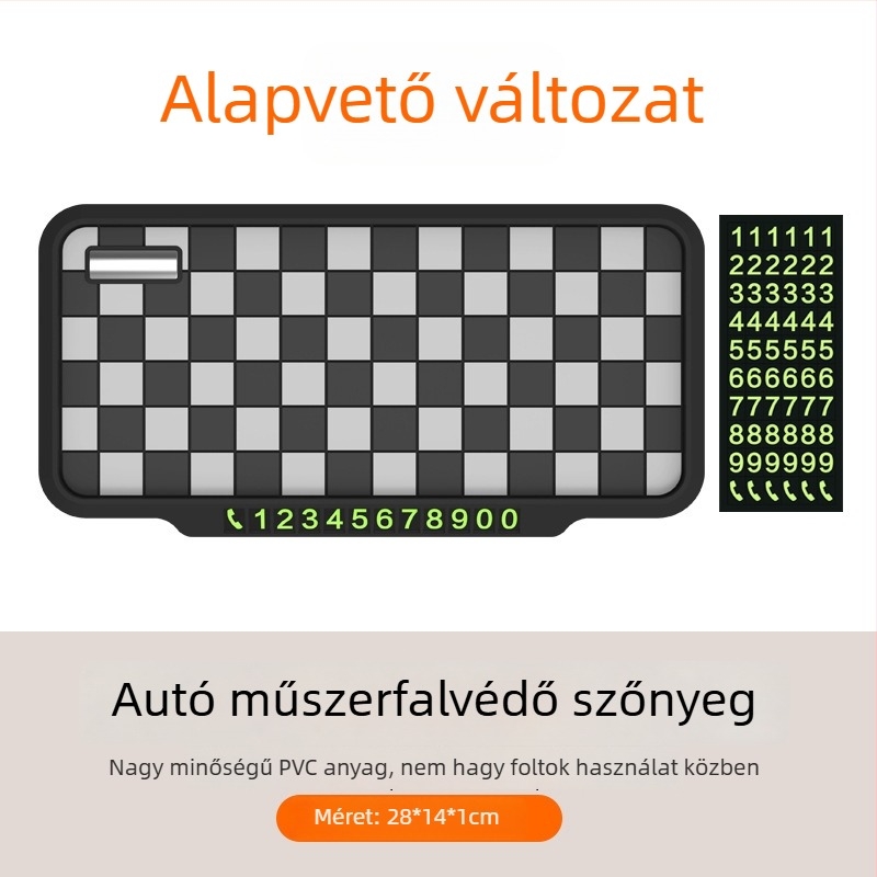 Autóhoz készült csúszásmentes matt a középkonzolhoz — PVC, logónyomtatás és testreszabás