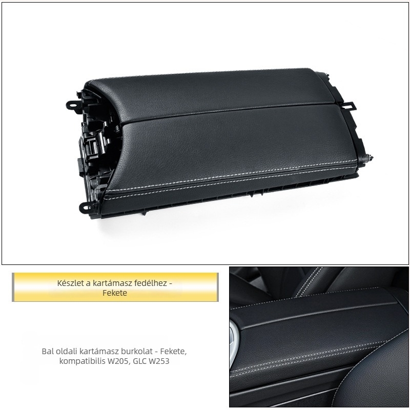 Mercedes‑Benz C-osztály és GLC középső kartámasz fedél – Shangdi, kompatibil W205/W253, alkalmazható modellek: C 14–21; C 14–22; GLC 15–21, súly 0,9 kg, anyag: Egyéb