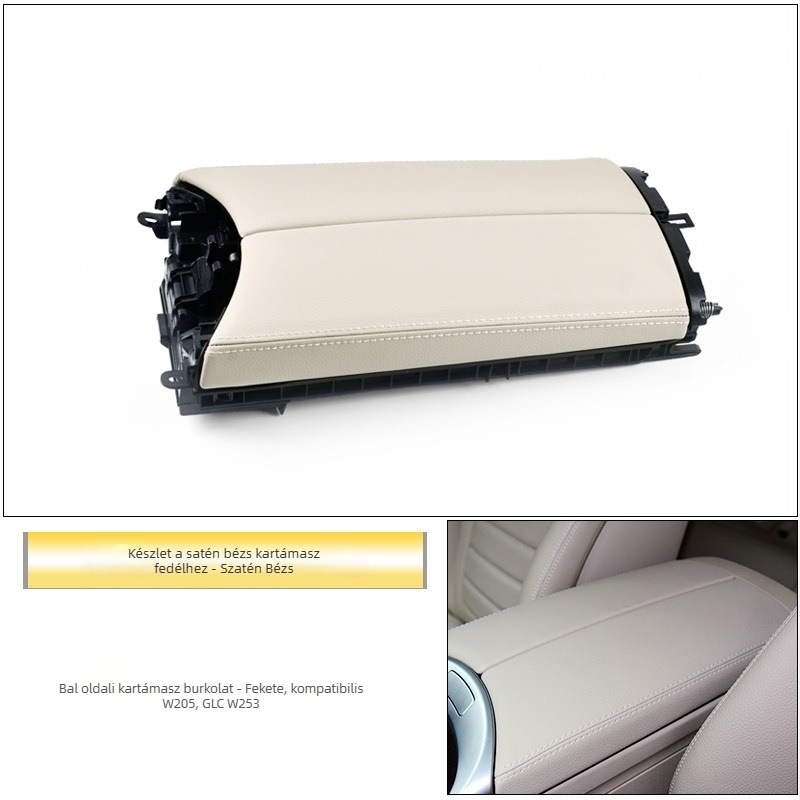 Mercedes‑Benz C-osztály és GLC középső kartámasz fedél – Shangdi, kompatibil W205/W253, alkalmazható modellek: C 14–21; C 14–22; GLC 15–21, súly 0,9 kg, anyag: Egyéb