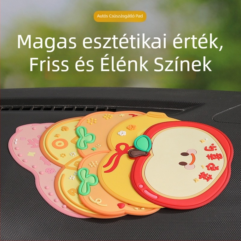 Quanyue PVC csúszásmentes autómatrac középkonzol díszítéssel karikatúra motívummal