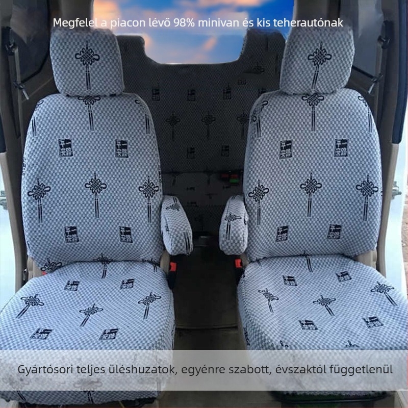 Teljes lefedésű hátsó üléshuzat furgonhoz, PVF felület, univerzális 7–8 ülésre, kopásálló, kb. 2,5 kg, Wuling számára