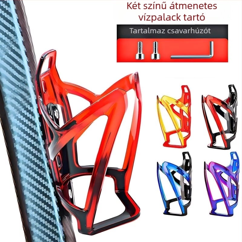 Gyerekeknek szánt hegyi kerékpárhoz és elektromos kerékpárhoz való palacktartó, polikarbonátból, állítható, fúrás nélküli rögzítés