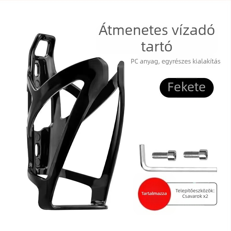 Gyerekeknek szánt hegyi kerékpárhoz és elektromos kerékpárhoz való palacktartó, polikarbonátból, állítható, fúrás nélküli rögzítés