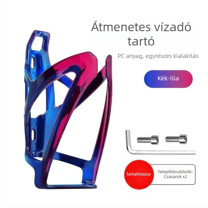 Gyerekeknek szánt hegyi kerékpárhoz és elektromos kerékpárhoz való palacktartó, polikarbonátból, állítható, fúrás nélküli rögzítés